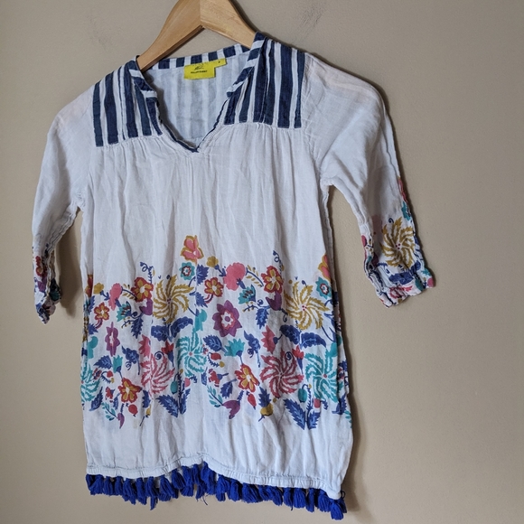 Roller Rabbit floral print dress or cover up size youth 6 - Picture 5 of 9